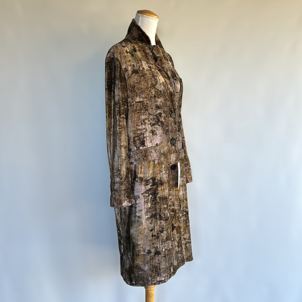 Nwt Zara Camo Velvet Long-Line Jacket - Sz S — image 3 of 7